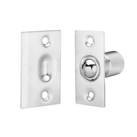 Rockwood Wide Strike Flat Corner Adjustable Ball Catch Satin Chrome Finish 91126D